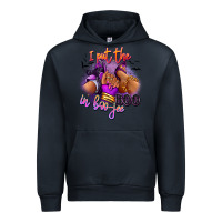 Navy I put the boo in boo-jee sneaker and heel Urban Hoodie - RanaPortraitStore