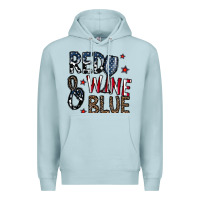 Blue Mist red wine blue Premium Hoodie - CowhideDigitalArt