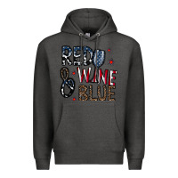 Charcoal Heather red wine blue Premium Hoodie - CowhideDigitalArt