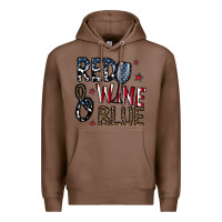 Chestnut red wine blue Premium Hoodie - CowhideDigitalArt