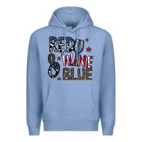 Colony Blue red wine blue Premium Hoodie - CowhideDigitalArt