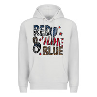 Dove Grey red wine blue Premium Hoodie - CowhideDigitalArt
