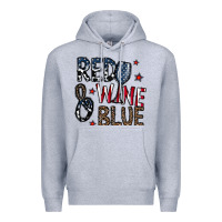 Heather Grey red wine blue Premium Hoodie - CowhideDigitalArt