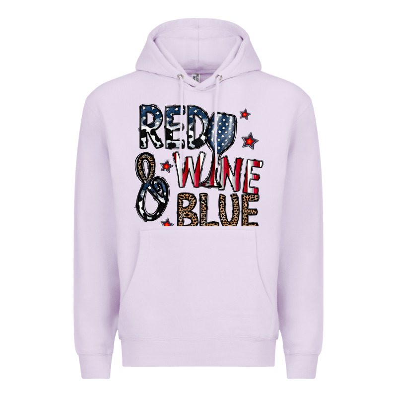 Red Wine Blue Premium Hoodie by CowhideDigitalArt | Teevron