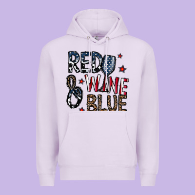 Red Wine Blue Premium Hoodie Designed By Cowhidedigitalart