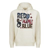 Oatmeal Heather red wine blue Premium Hoodie - CowhideDigitalArt