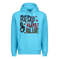 Ocean Blue red wine blue Premium Hoodie - CowhideDigitalArt