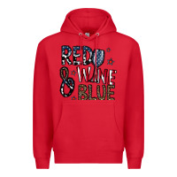 Red red wine blue Premium Hoodie - CowhideDigitalArt