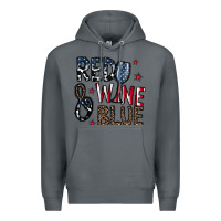 Rock red wine blue Premium Hoodie - CowhideDigitalArt