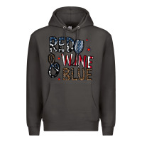 Smoke red wine blue Premium Hoodie - CowhideDigitalArt