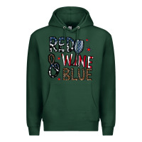 Sports Green red wine blue Premium Hoodie - CowhideDigitalArt