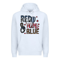 White red wine blue Premium Hoodie - CowhideDigitalArt