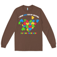 Chestnut Wear Blue For My Brother Autism Long Sleeve Tee - CowhideDigitalArt