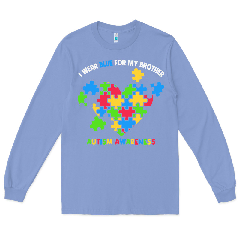 Wear Blue For My Brother Autism Long Sleeve Tee by CowhideDigitalArt | Teevron
