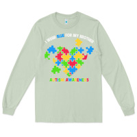 Matcha Wear Blue For My Brother Autism Long Sleeve Tee - CowhideDigitalArt