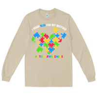 Mushroom Wear Blue For My Brother Autism Long Sleeve Tee - CowhideDigitalArt
