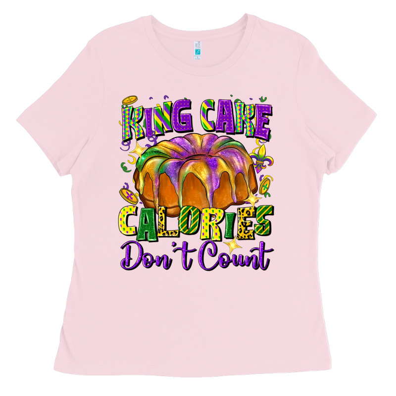 King Cake Calories Don't Count Ladies Tee by FaDigitalArtStudio | Teevron