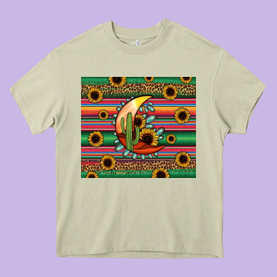 Western Desert Moon Heavy Core Tee Designed By Jasminsmagicworld
