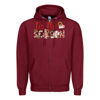 Burgundy tis the season baseball little debbie tree cakes Zipper Hoodie - JahusDesignShop