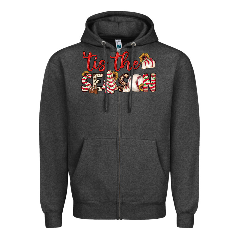 Tis The Season Baseball Little Debbie Tree Cakes Zipper Hoodie by JahusDesignShop | Teevron