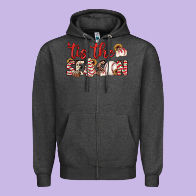 Tis The Season Baseball Little Debbie Tree Cakes Zipper Hoodie Designed By Jahusdesignshop