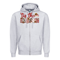 Heather Grey tis the season baseball little debbie tree cakes Zipper Hoodie - JahusDesignShop