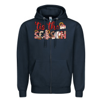 Navy tis the season baseball little debbie tree cakes Zipper Hoodie - JahusDesignShop