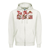 Oatmeal Heather tis the season baseball little debbie tree cakes Zipper Hoodie - JahusDesignShop