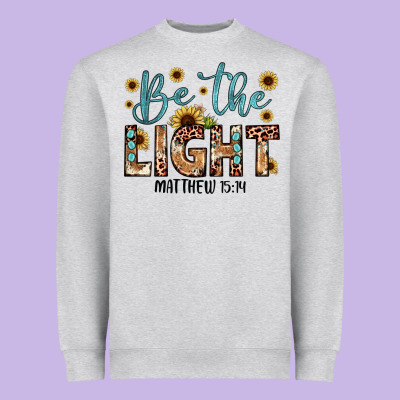 Be The Light Matthew 5 14 Heavyweight Sweatshirt Designed By Jahusdesignshop