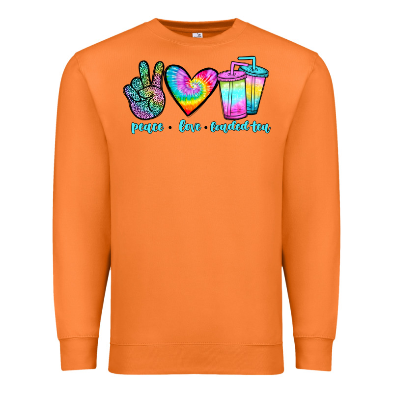 Peace Love Loaded Tea Premium Sweatshirt by JahusDesignShop | Teevron