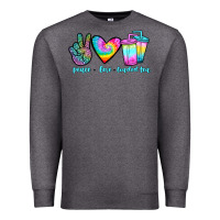 Charcoal Heather peace love loaded tea Premium Sweatshirt - JahusDesignShop