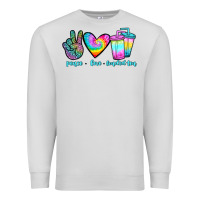 Dove Grey peace love loaded tea Premium Sweatshirt - JahusDesignShop