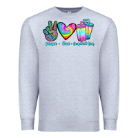 Heather Grey peace love loaded tea Premium Sweatshirt - JahusDesignShop