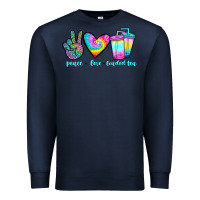 Navy peace love loaded tea Premium Sweatshirt - JahusDesignShop