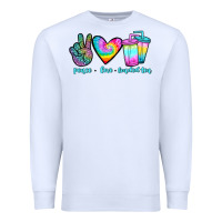 White peace love loaded tea Premium Sweatshirt - JahusDesignShop