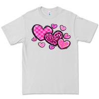 Dove Grey love hearts Premium Tee - OliviaCreatesArt