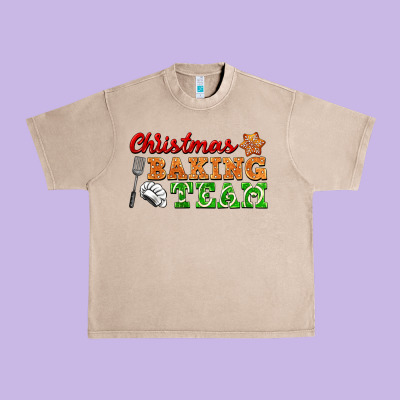 Christmas Baking Team Urban Heavy Tee Designed By Fadigitalartstudio