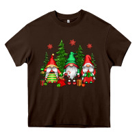 Chocolate Brown christmas gnomies Heavy Core Tee - CowGirlArtShop