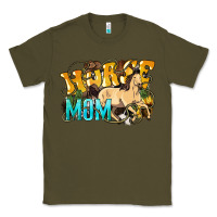 Army Green Horse mom rope mother's day Classic Tee - HowdyJamesFarm