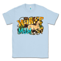 Dusty Blue Horse mom rope mother's day Classic Tee - HowdyJamesFarm