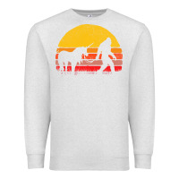 Oatmeal Heather sasquatch and unicorn vintage Premium Sweatshirt - artisFamous