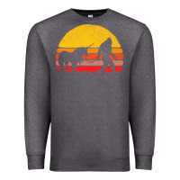 Charcoal Heather sasquatch and unicorn vintage Premium Sweatshirt - artisFamous
