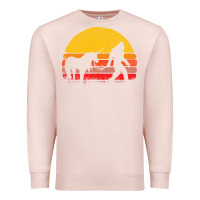 Pale Pink sasquatch and unicorn vintage Premium Sweatshirt - artisFamous