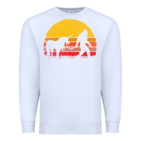 White sasquatch and unicorn vintage Premium Sweatshirt - artisFamous