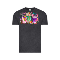 Vintage Black Easter Coffee Cups With Bunny Vintage Tee - BundleAndBundleShop