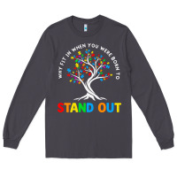Smoke Why Fit In Autism Awareness Long Sleeve Tee - CowhideDigitalArt
