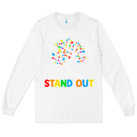 White Why Fit In Autism Awareness Long Sleeve Tee - CowhideDigitalArt