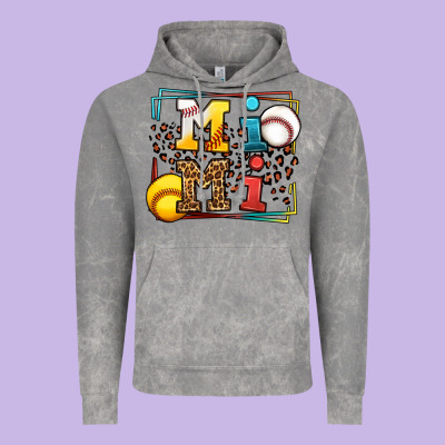 Baseball And Softball Mimi Vintage Hoodie Designed By Lillyallendesigns