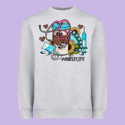 Nurse Life Western Sunflower Gemstone Nurse Heavyweight Sweatshirt Designed By Jahusdesignshop