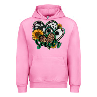 Fuchsia Pink soccer hearts Urban Hoodie - Jasminsmagicworld